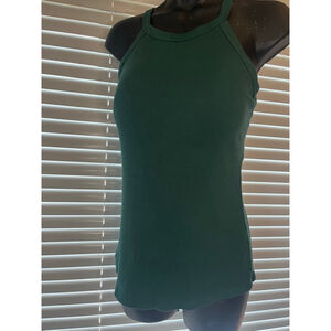 Women's Green Tank Top with build in bra